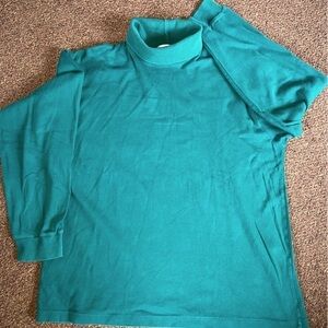 INTERNATIONAL Concepts turtleneck in forest green, not just for St Patty’s Day.